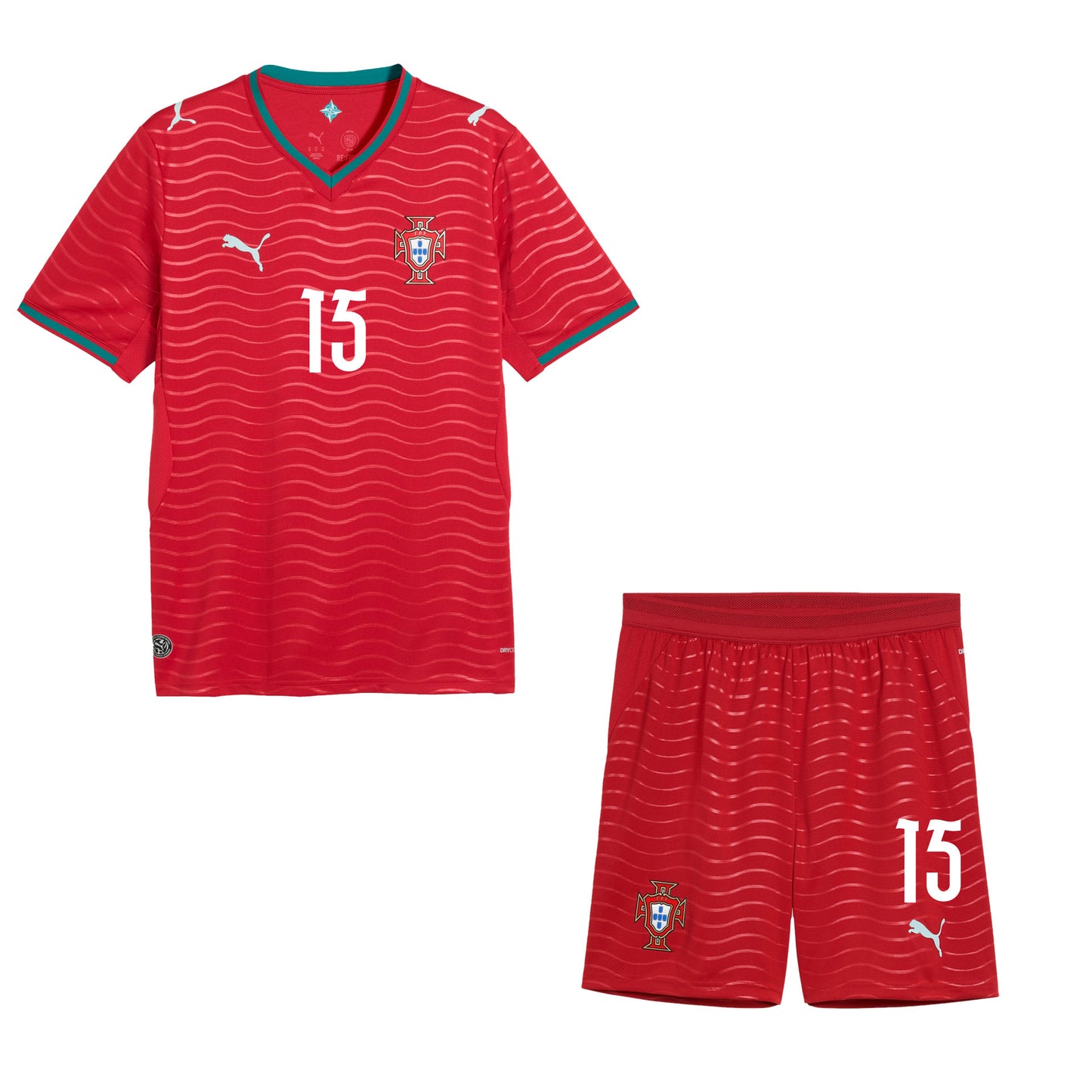 Matheus Nunes 15 Portugal 2026 Youth Home Jersey & Shorts Set - Red