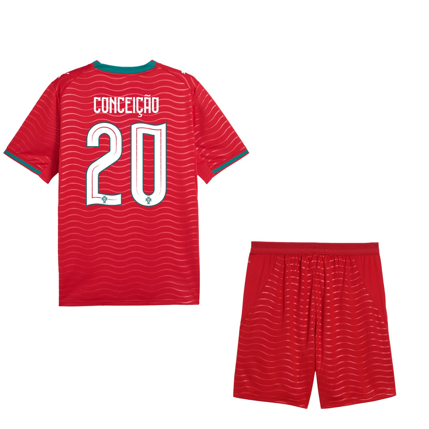 Francisco Conceição 20 Portugal 2026 Youth Home Jersey & Shorts Set - Red