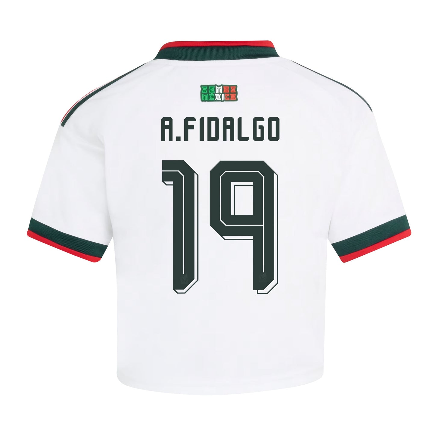 Álvaro Fidalgo 19 Mexico 2026 Away Women's Cropped Jersey - White