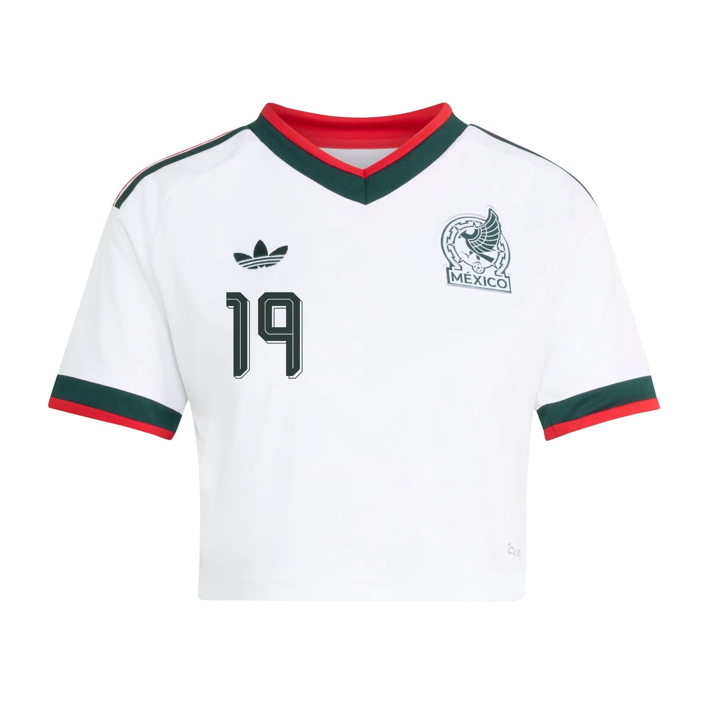 Álvaro Fidalgo 19 Mexico 2026 Away Women's Cropped Jersey - White