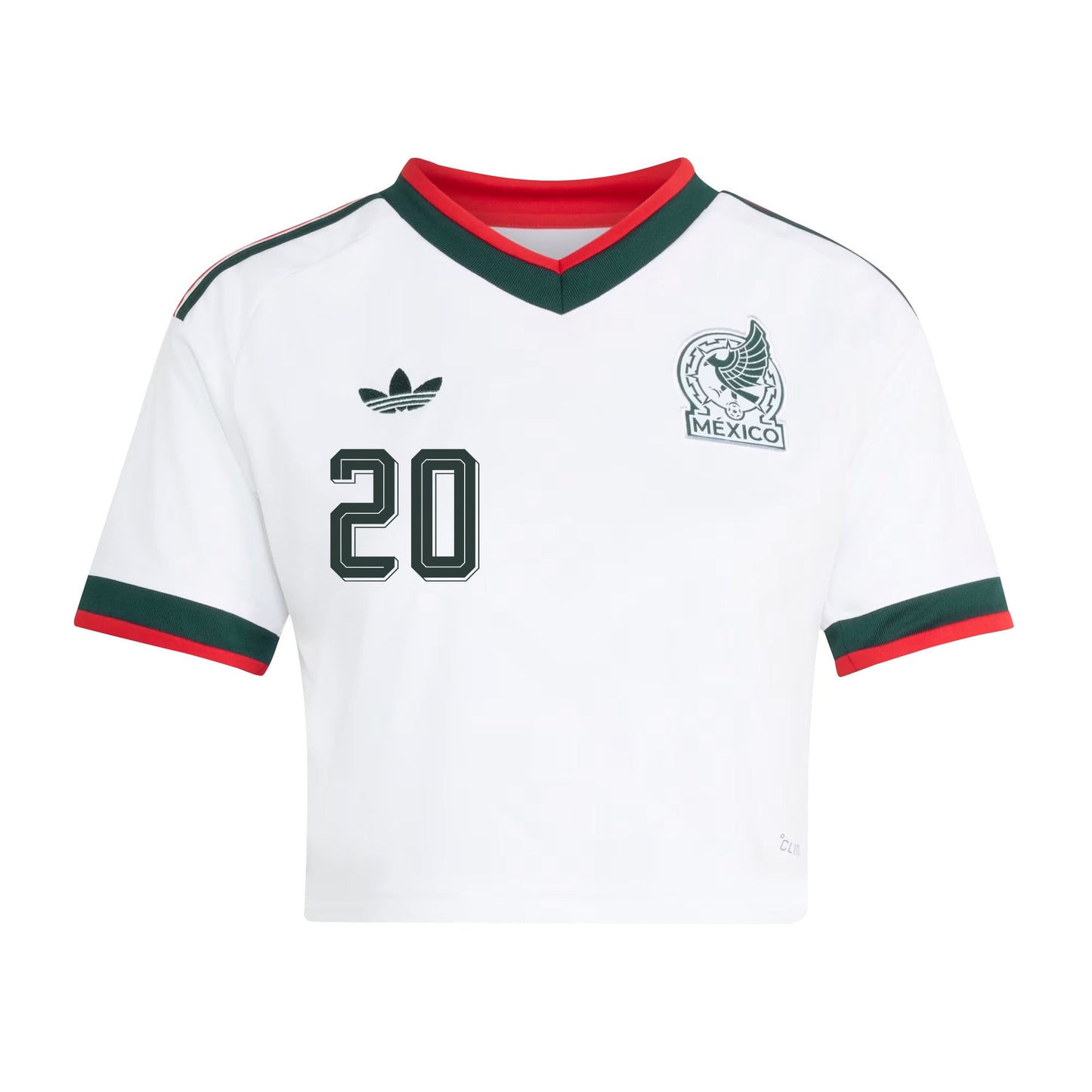 Henry Martín 20 Mexico 2026 Away Women's Cropped Jersey - White