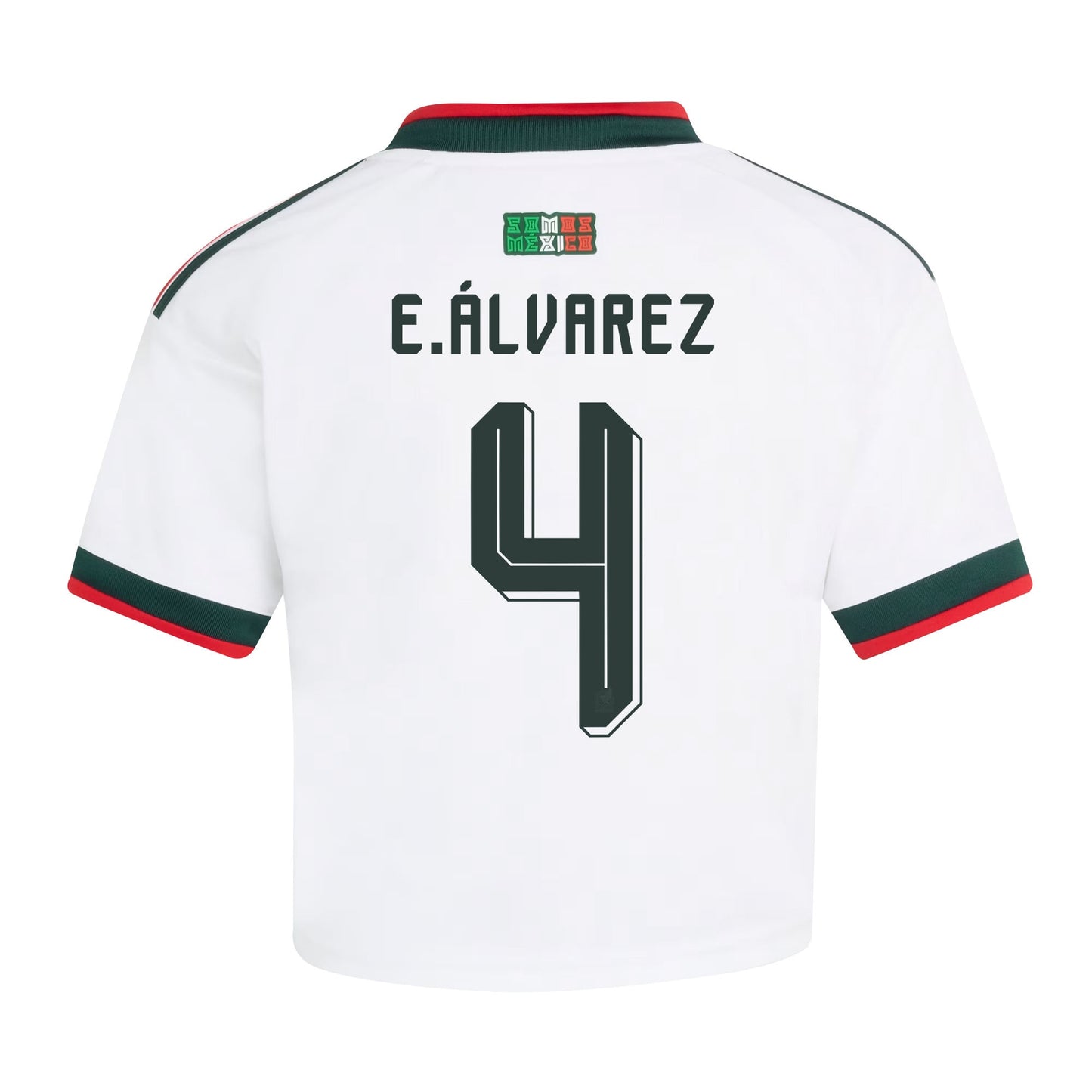 Edson Álvarez 4 Mexico 2026 Away Women's Cropped Jersey - White