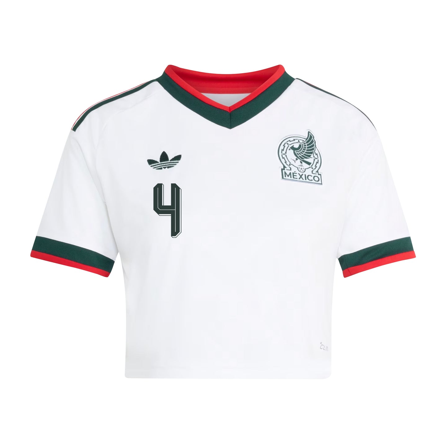 Edson Álvarez 4 Mexico 2026 Away Women's Cropped Jersey - White