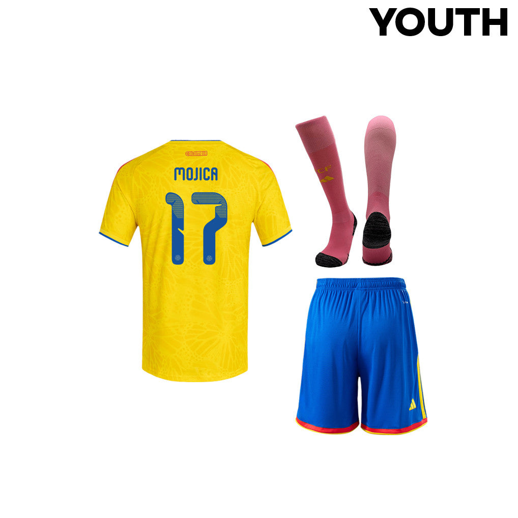 Johan Mojica 17 Colombia 2026 YOUTH Home Kit Set – Yellow