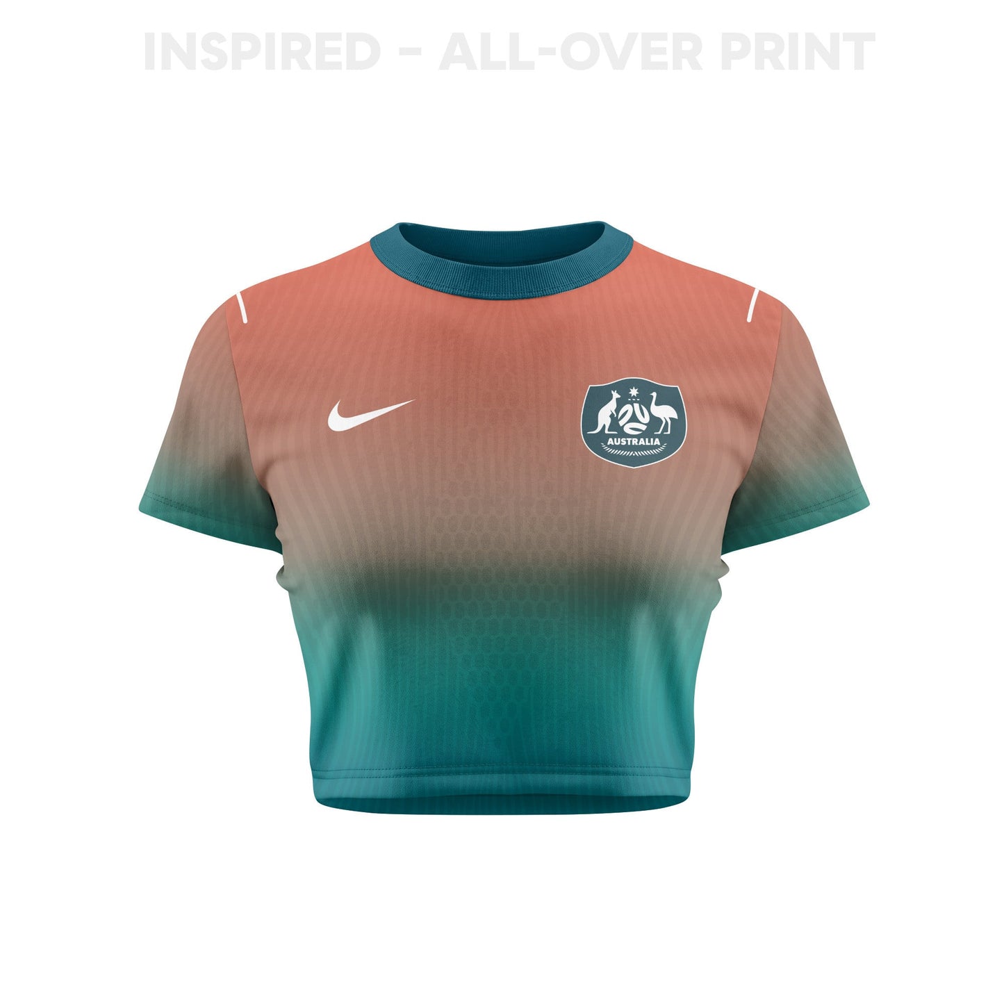 Australia 2026 Women's Away All-Over Print Cropped Jersey - Green