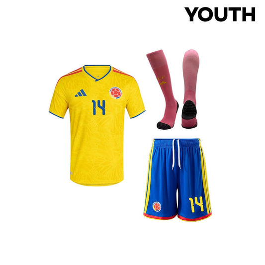 Andres Gomez 14 Colombia 2026 YOUTH Home Kit Set – Yellow