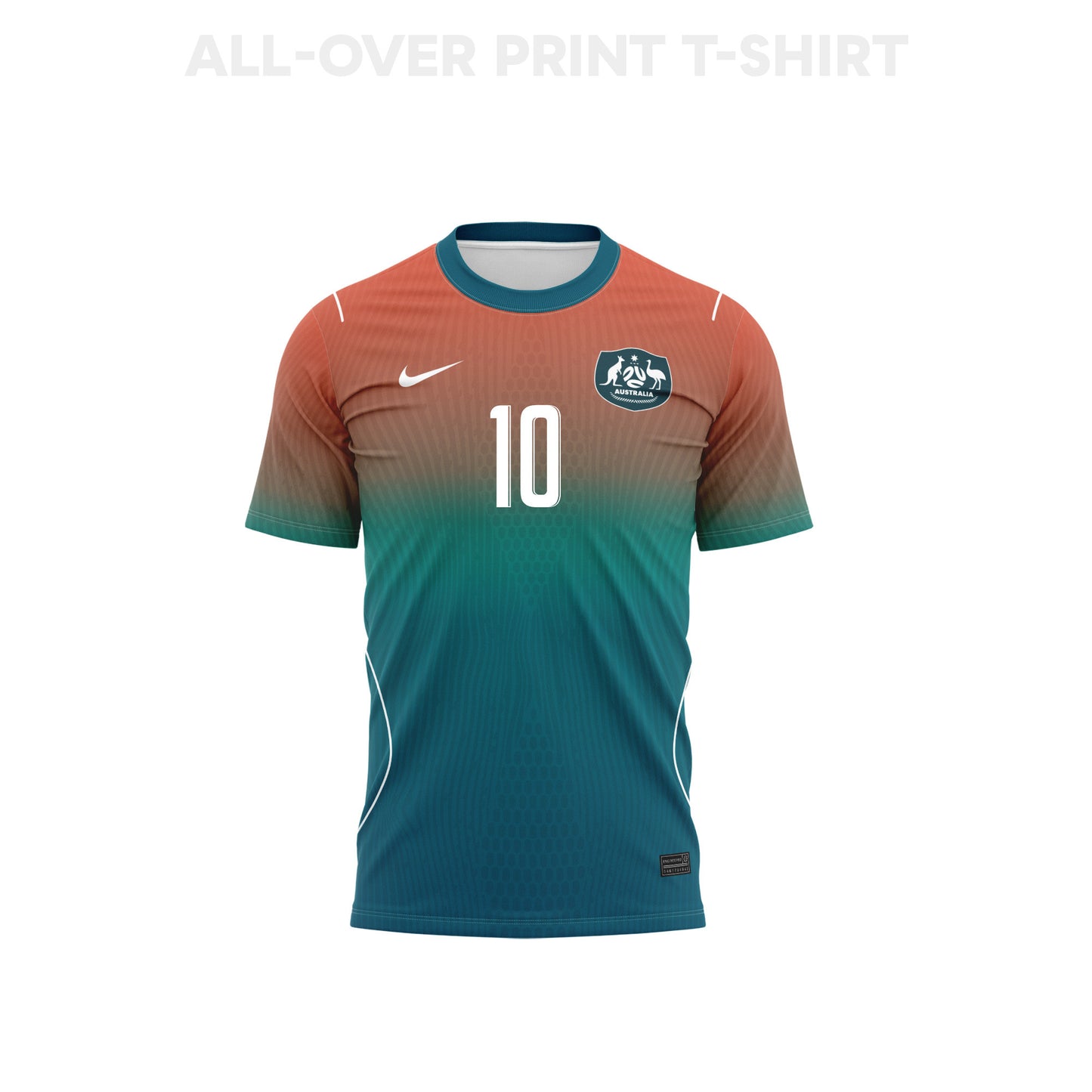 Ajdin Hrustić 10 Youth Australia 2026 Away 3D T-shirt Fully Printed – Teal
