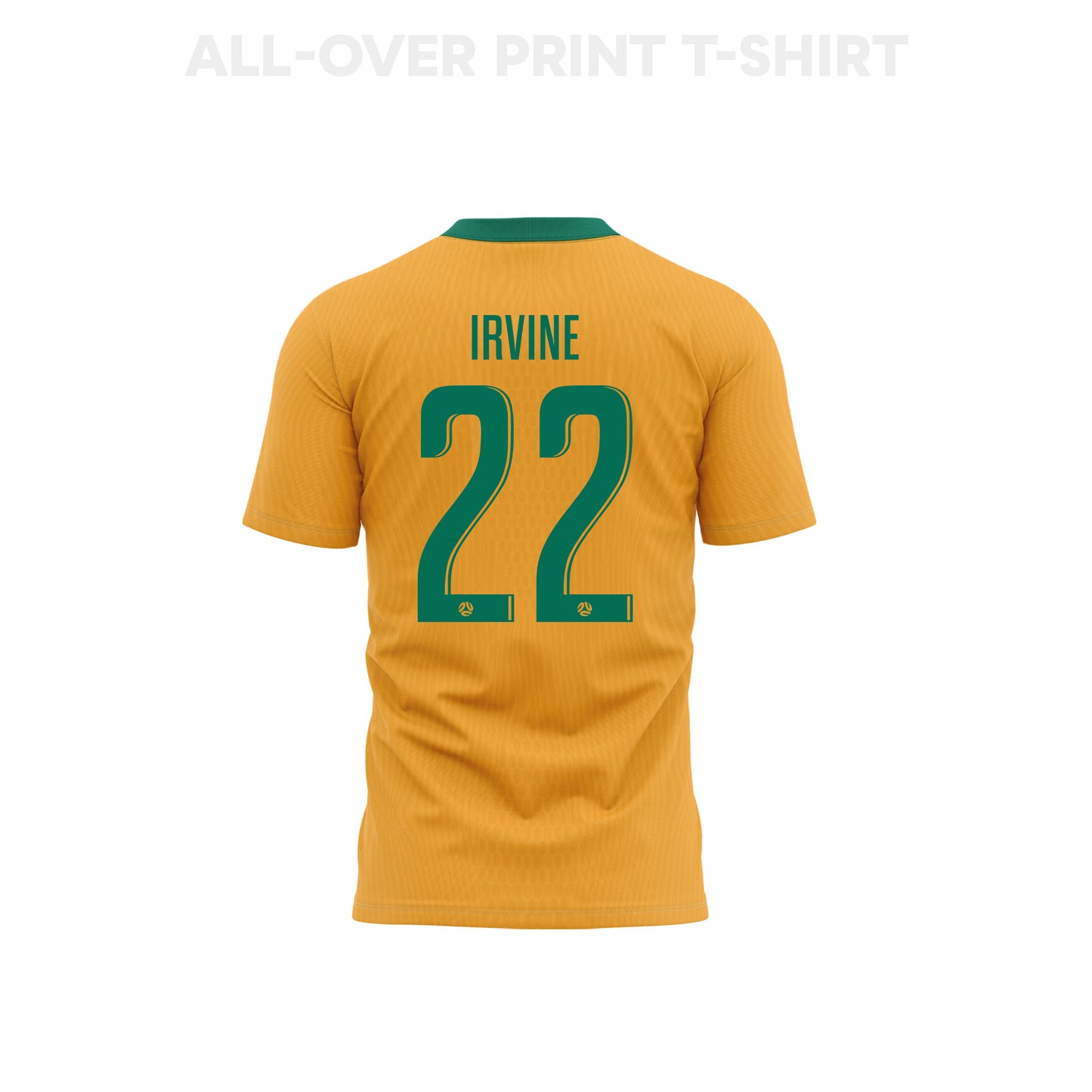 Jackson Irvine 22 Youth Australia 2026 Home 3D T-shirt Fully Printed – Yellow