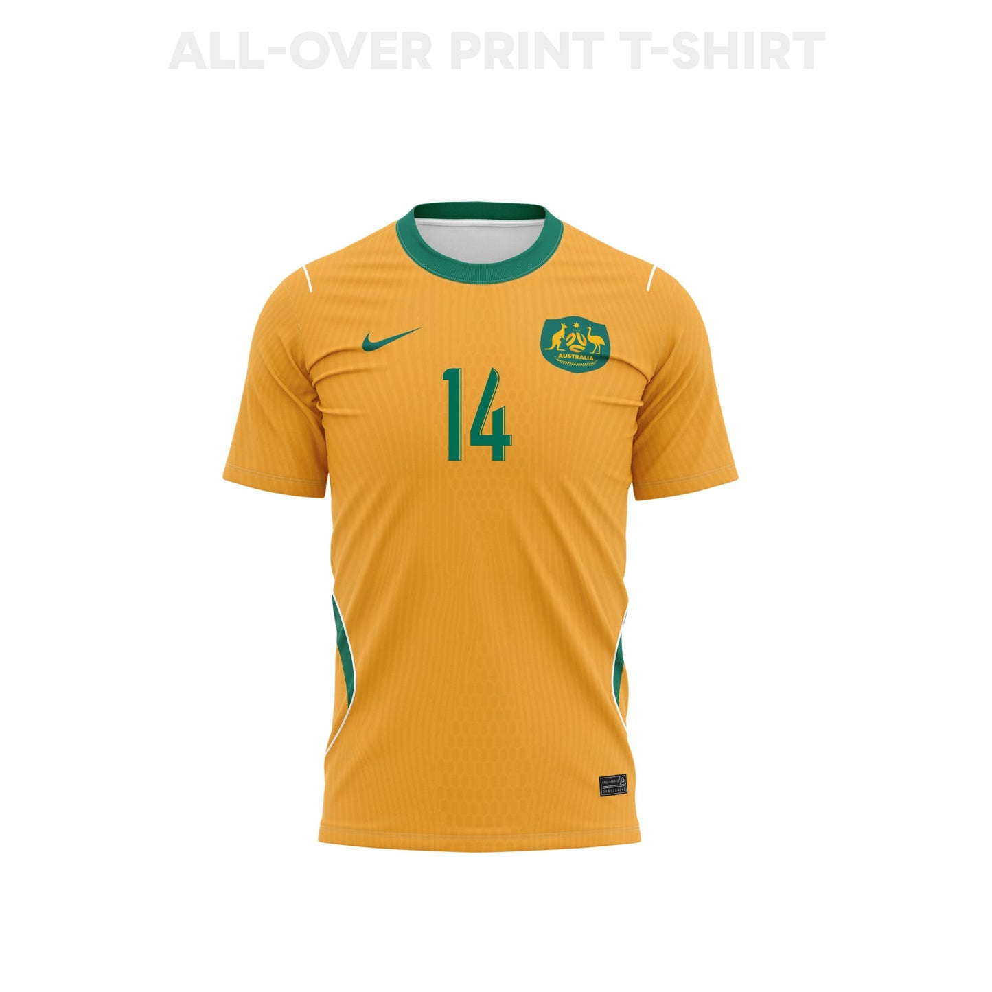 Riley McGree 14 Youth Australia 2026 Home 3D T-shirt Fully Printed – Yellow
