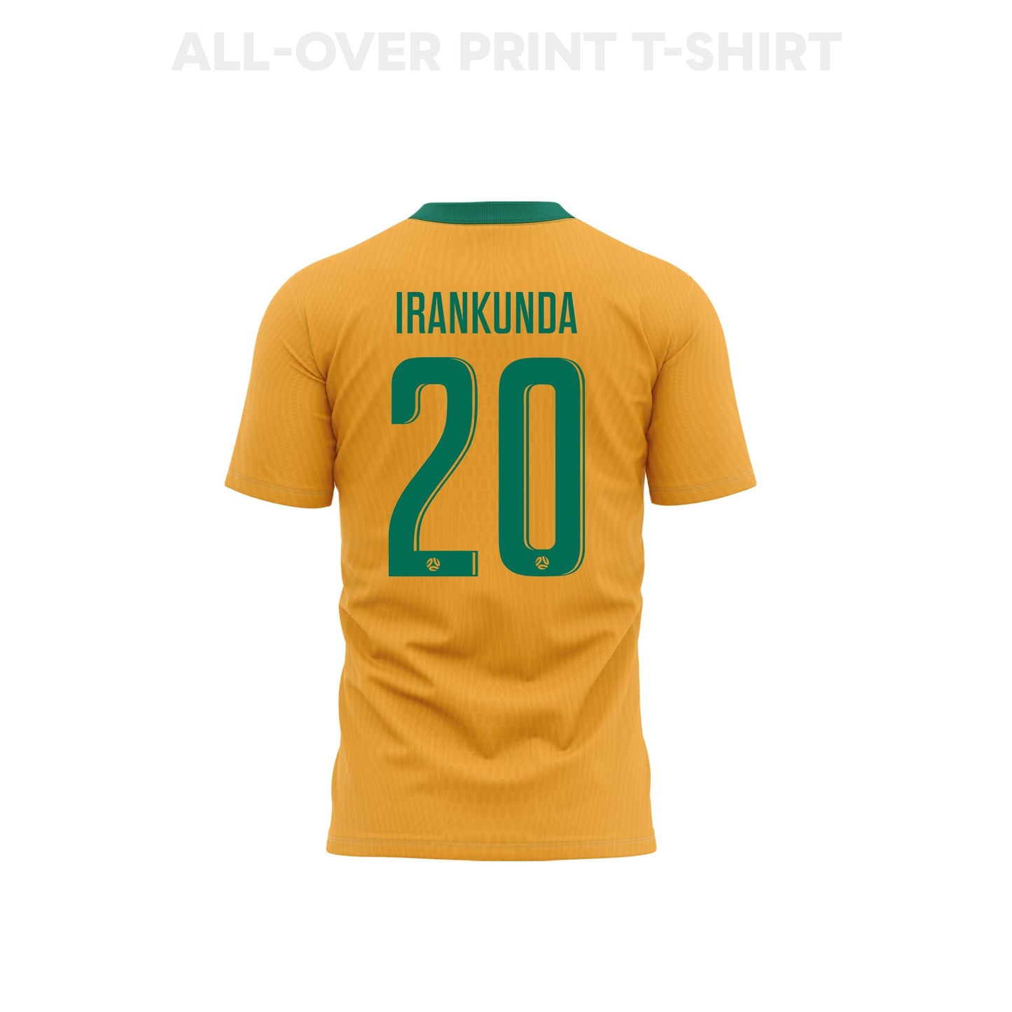 Nestory Irankunda 20 Youth Australia 2026 Home 3D T-shirt Fully Printed – Yellow