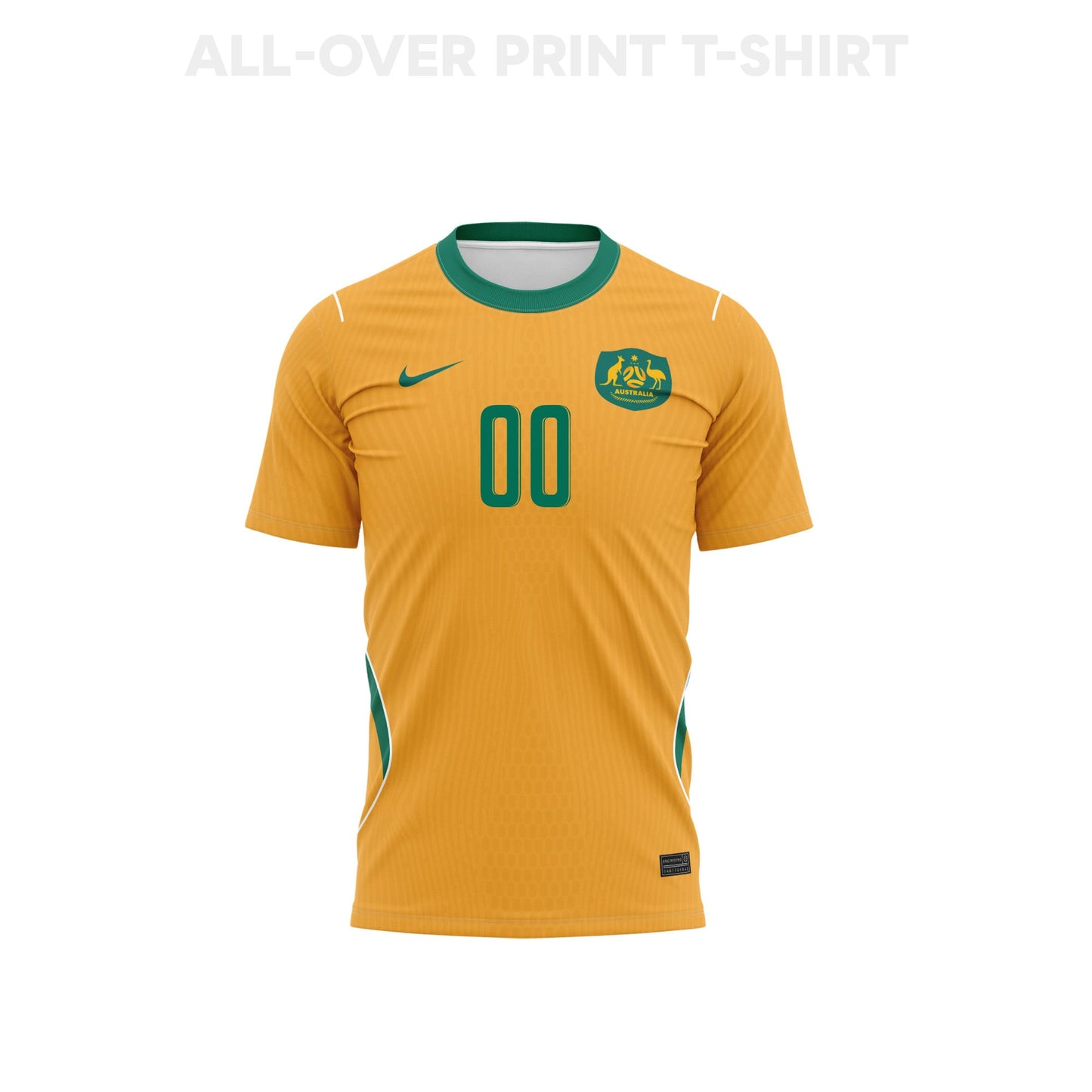 Australia 2026 Home 3D T-Shirt Fully Printed – Personalized – Unisex, Yellow
