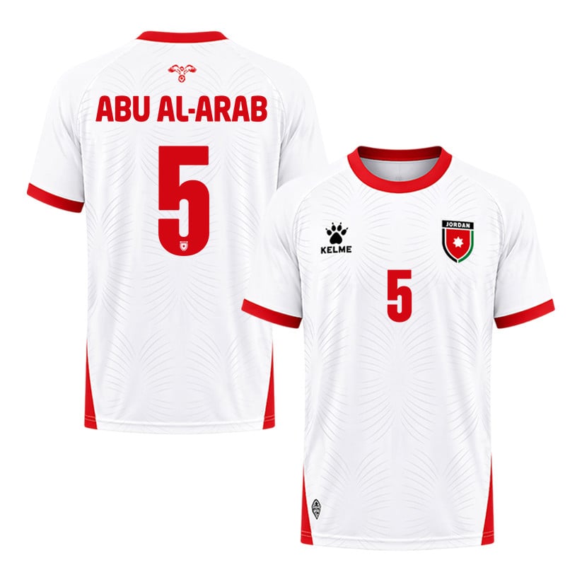 Yazan Abu Al-Arab 5 Jordan 2026 Home Jersey - White, Men