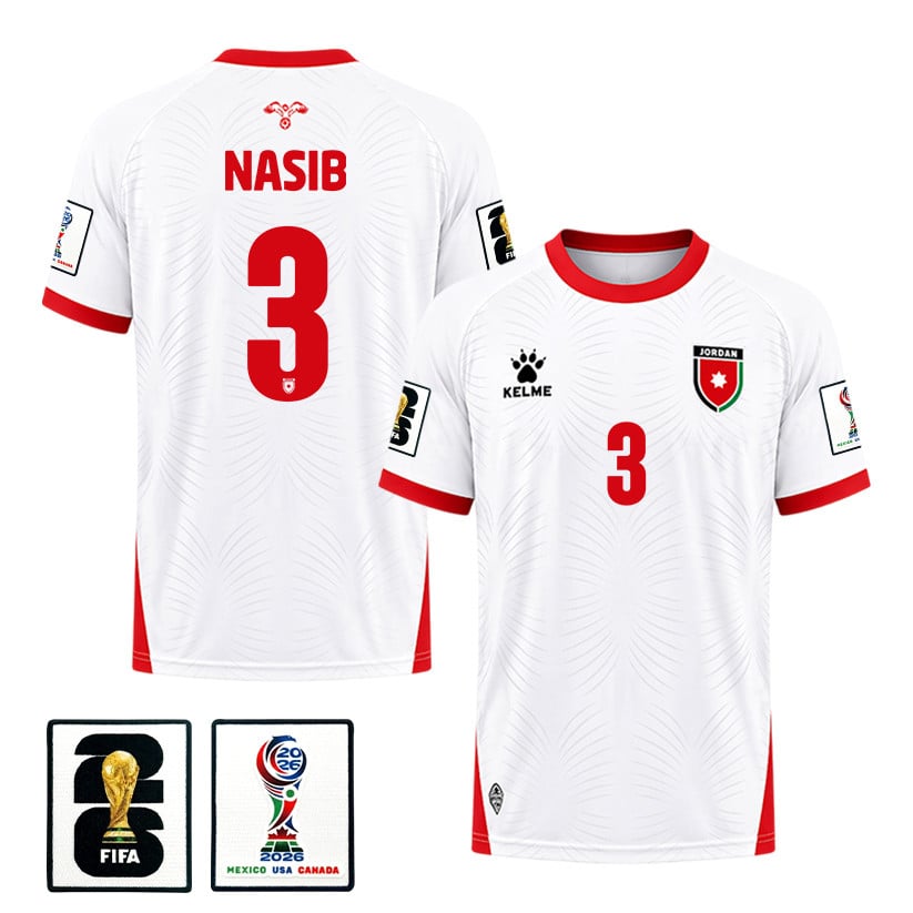 Abdallah Nasib 3 Jordan 2026 Home Jersey - White, Men