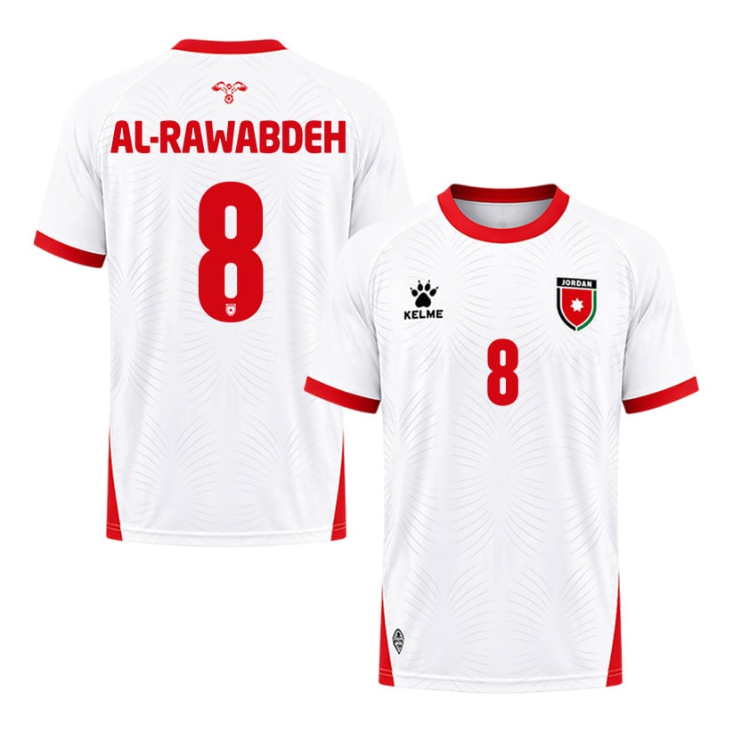 Noor Al-Rawabdeh 8 Jordan 2026 Home Jersey - White, Men