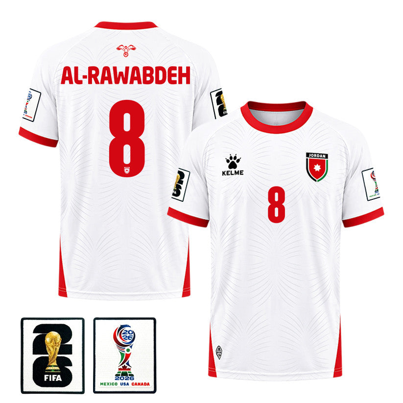 Noor Al-Rawabdeh 8 Jordan 2026 Home Jersey - White, Men
