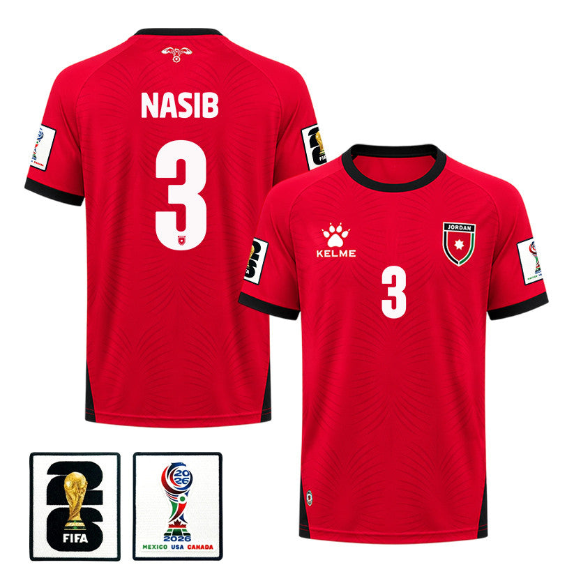 Abdallah Nasib 3 Jordan 2026 Away Jersey - Red, Men