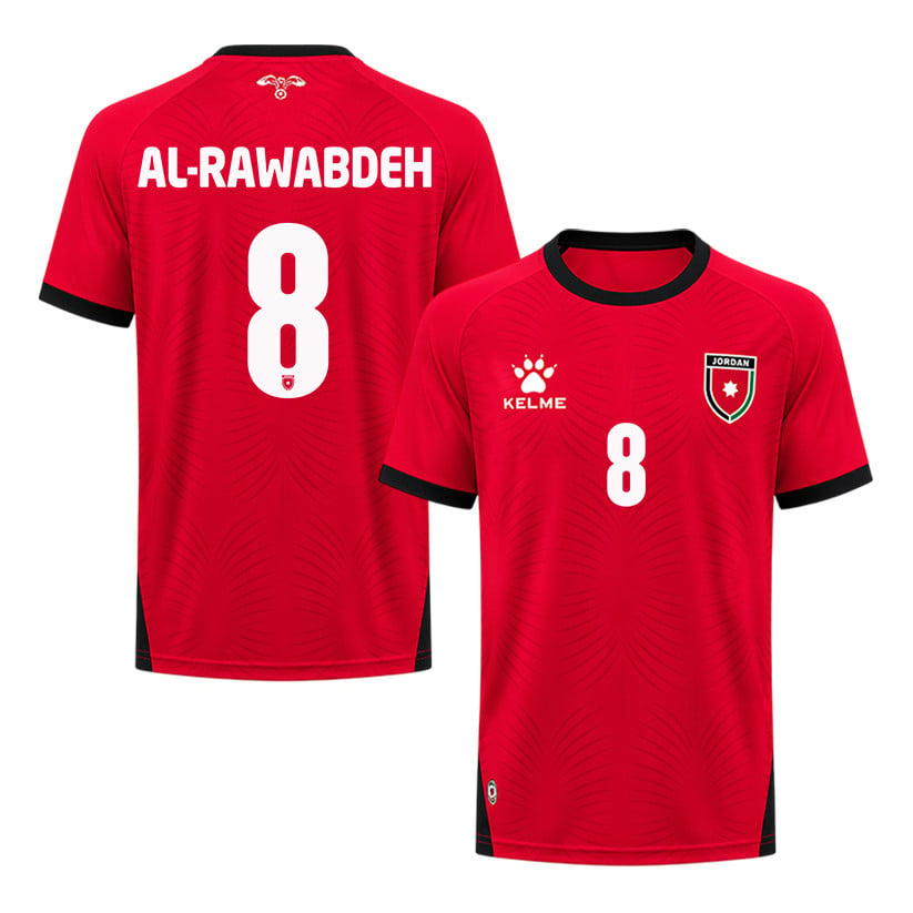 Noor Al-Rawabdeh 8 Jordan 2026 Away Jersey - Red, Men