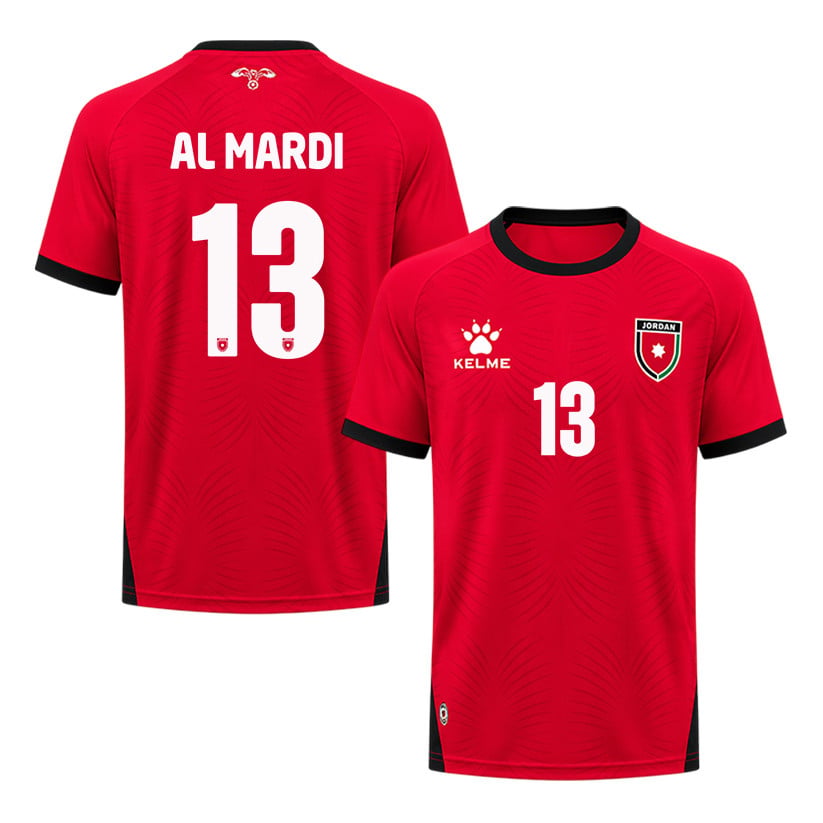 Mahmoud Al Mardi 13 Jordan 2026 Away Jersey - Red, Men