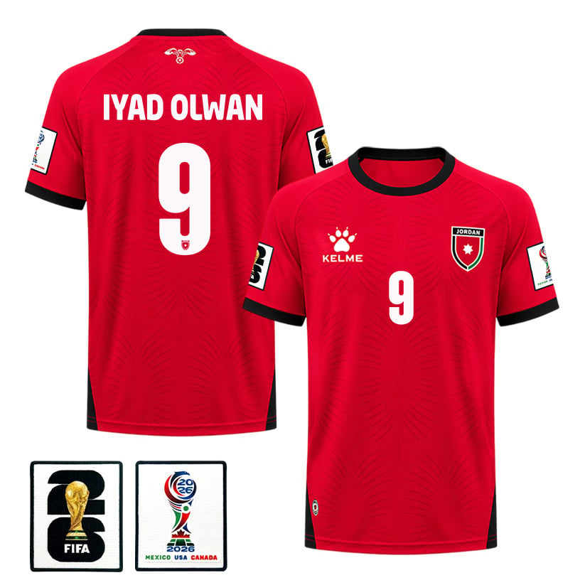 Ali Iyad Olwan 9 Jordan 2026 Away Jersey - Red, Men
