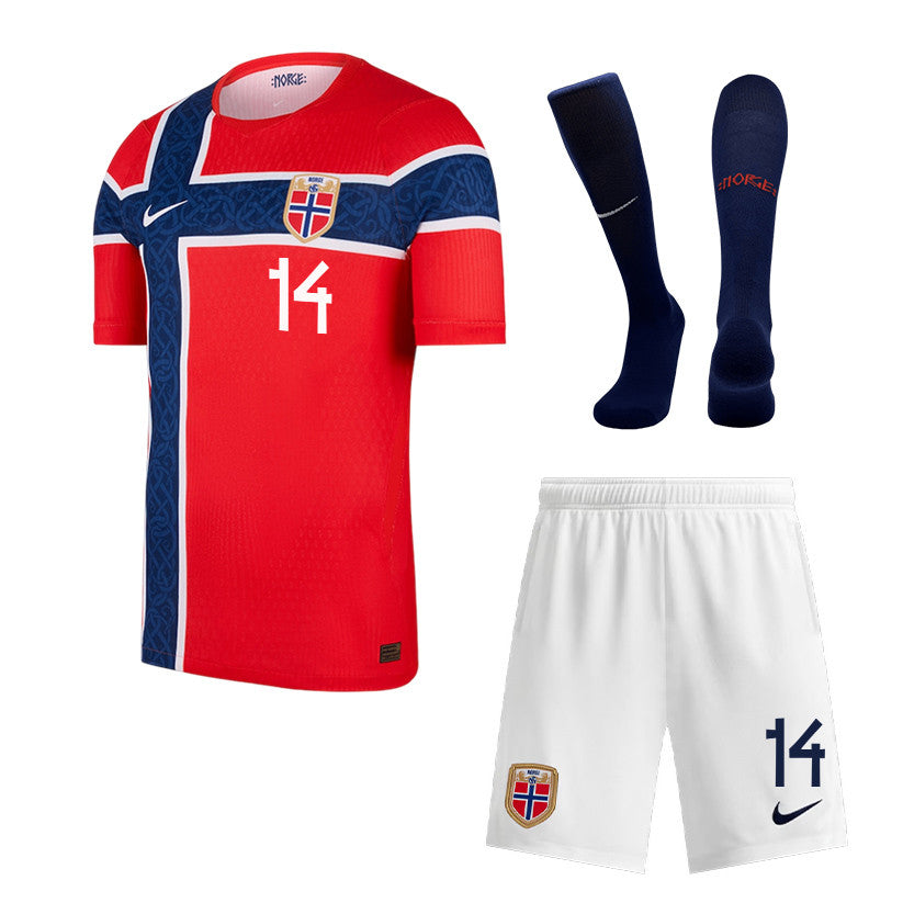 Julian Ryerson 14 Norway 2026 Home Men Kit Set – Red