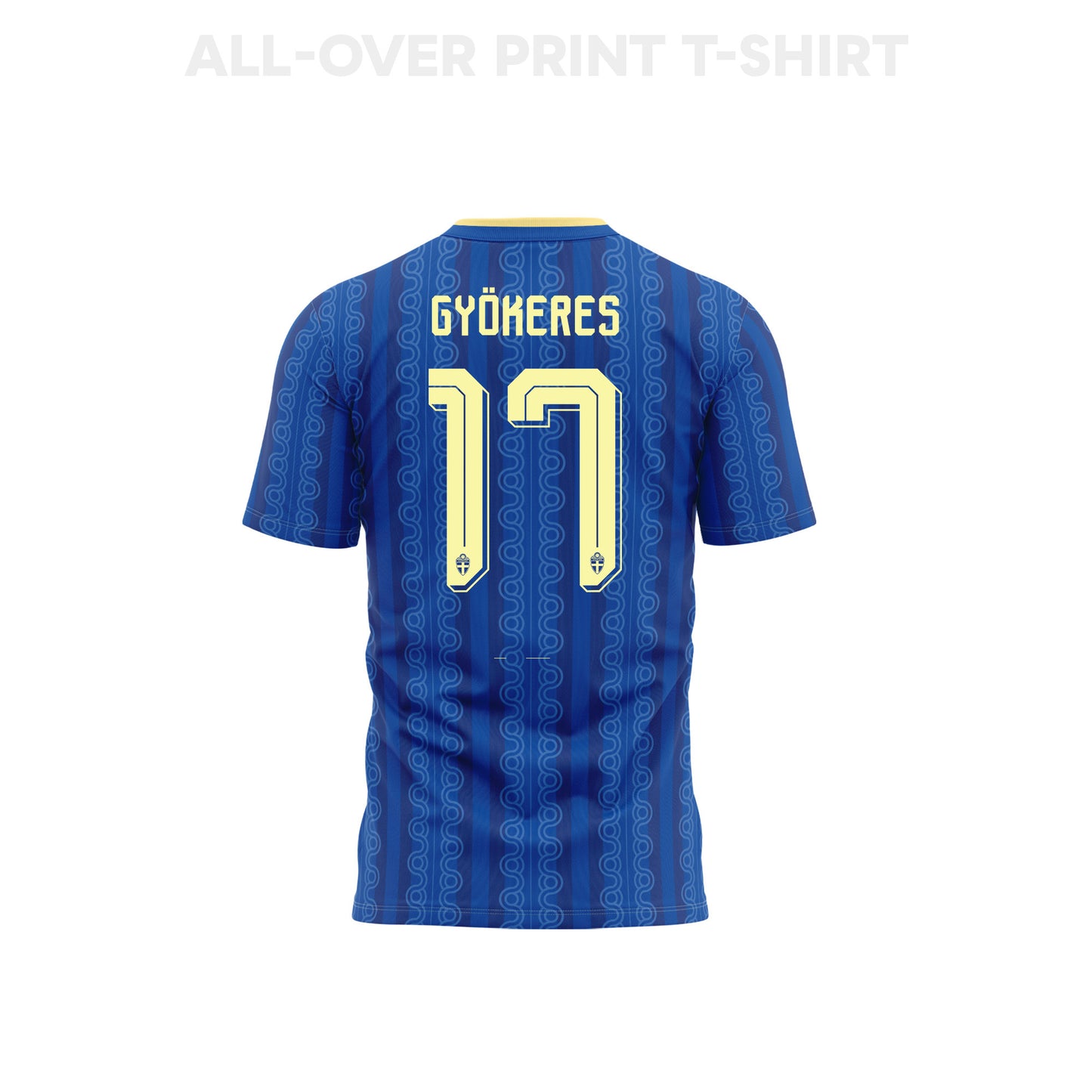 Viktor Gyoekeres 17 Sweden 2026 Away 3D T-Shirt Fully Printed – Unisex, Blue