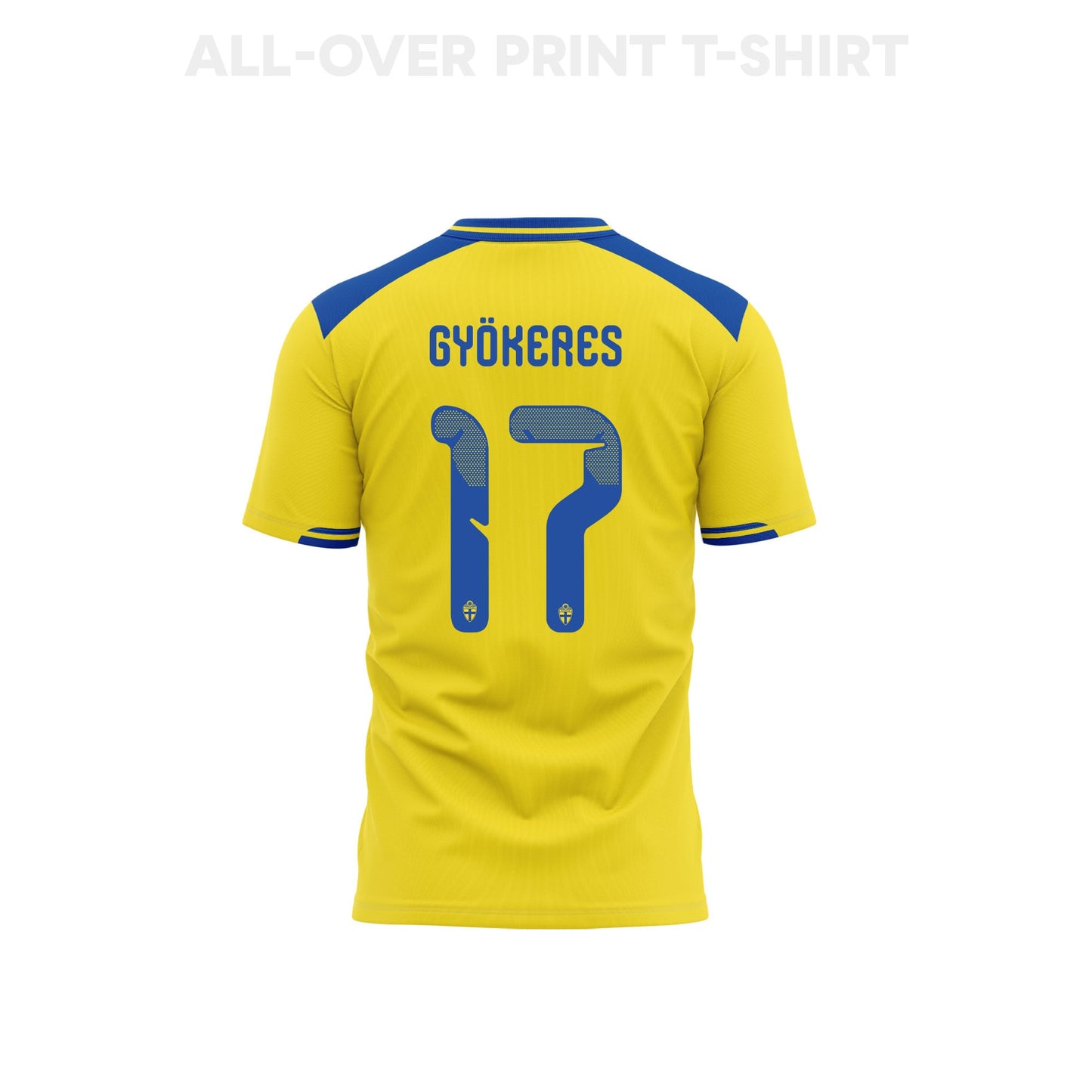 Viktor Gyoekeres 17 Sweden 2026 Home 3D T-Shirt Fully Printed – Unisex, Yellow