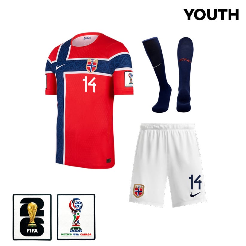 Julian Ryerson 14 Norway 2026 YOUTH Home Kit Set – Red