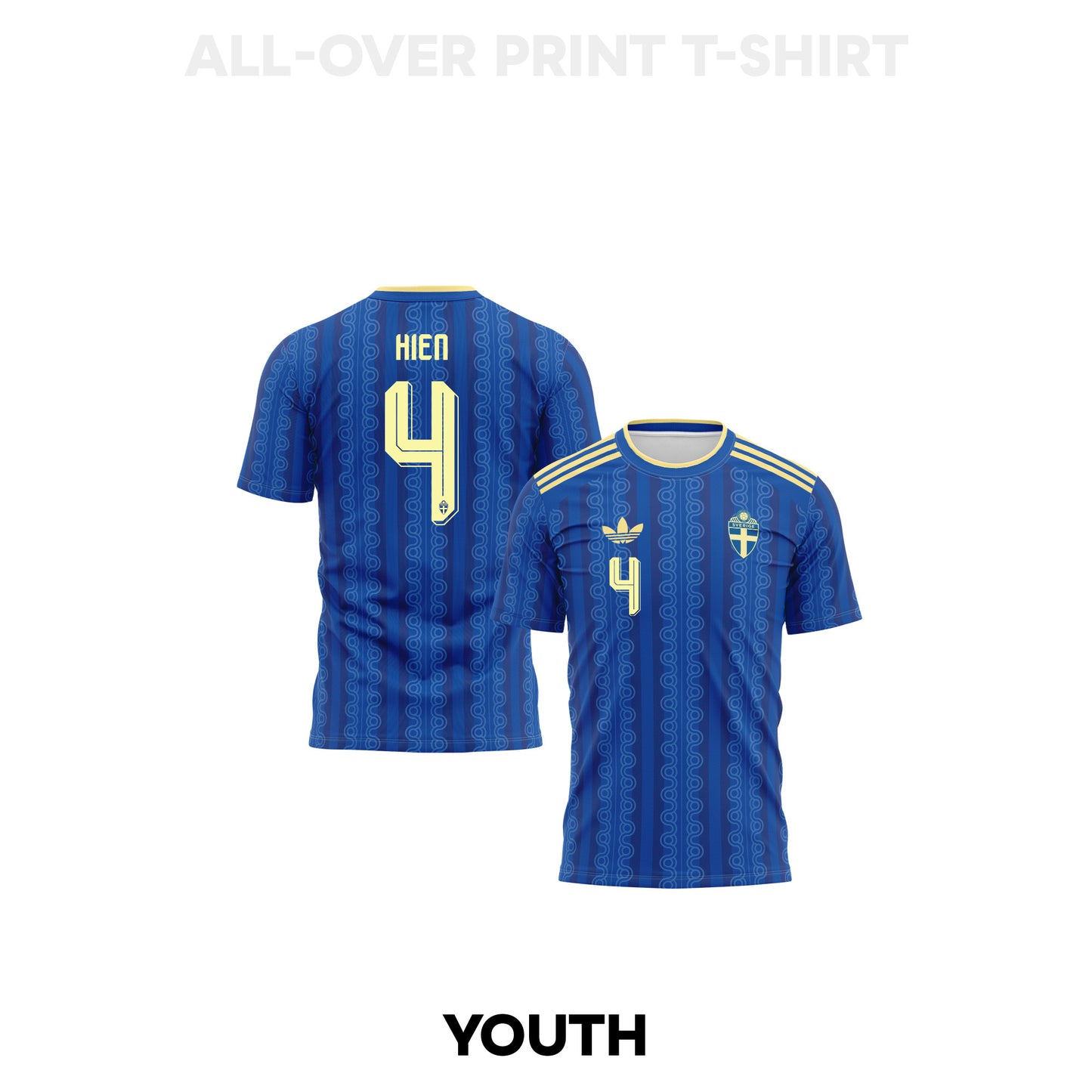 Isak Hien 4 Youth Sweden 2026 Away 3D T-shirt Fully Printed – Blue