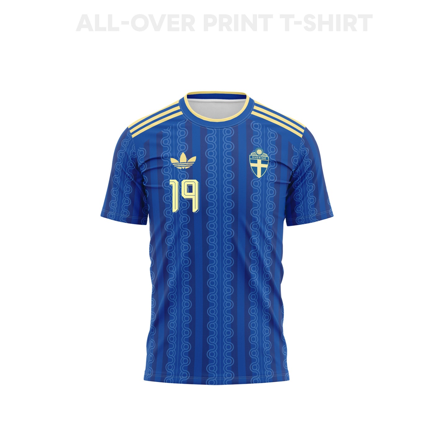 Mattias Svanberg 19 Youth Sweden 2026 Away 3D T-shirt Fully Printed – Blue