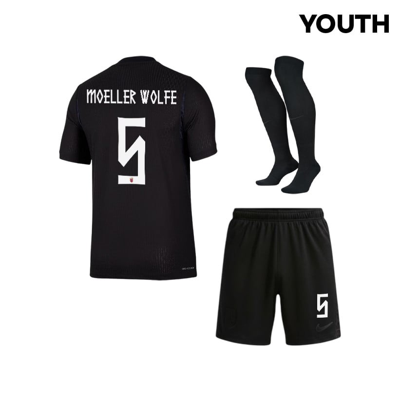 David Moeller Wolfe 5 Norway 2026 YOUTH Away Kit Set – Black