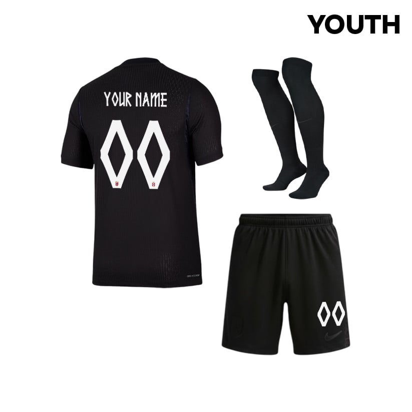 Norway 2026 YOUTH Away Kit Set – Personalized - Black