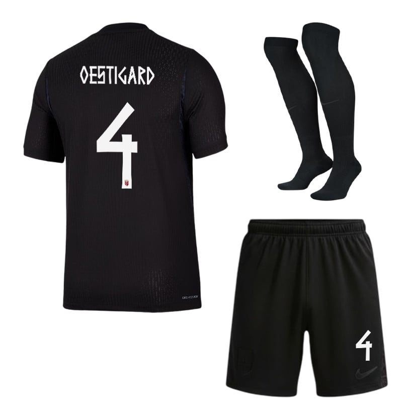 Leo Oestigard 4 Norway 2026 Away Men Kit Set – Black