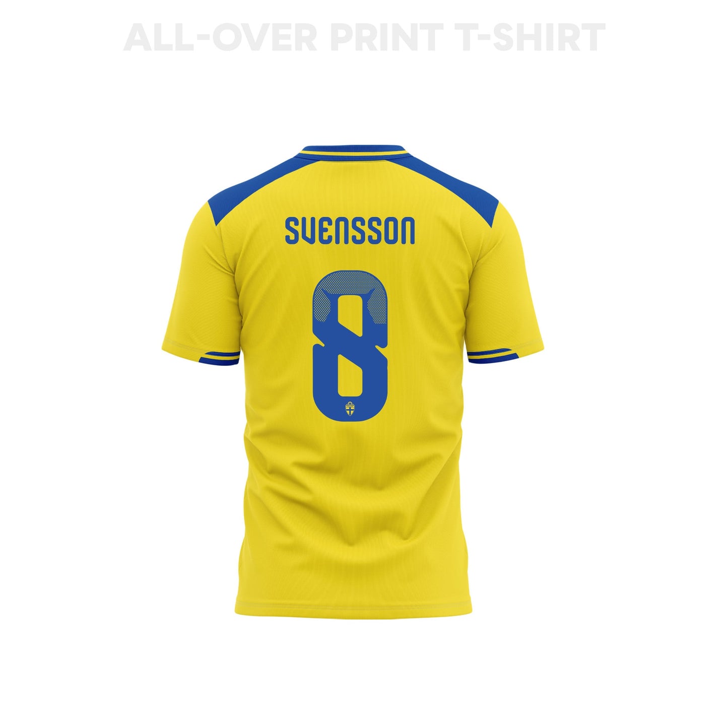 Daniel Svensson 8 Youth Sweden 2026 Home 3D T-shirt Fully Printed – Yellow