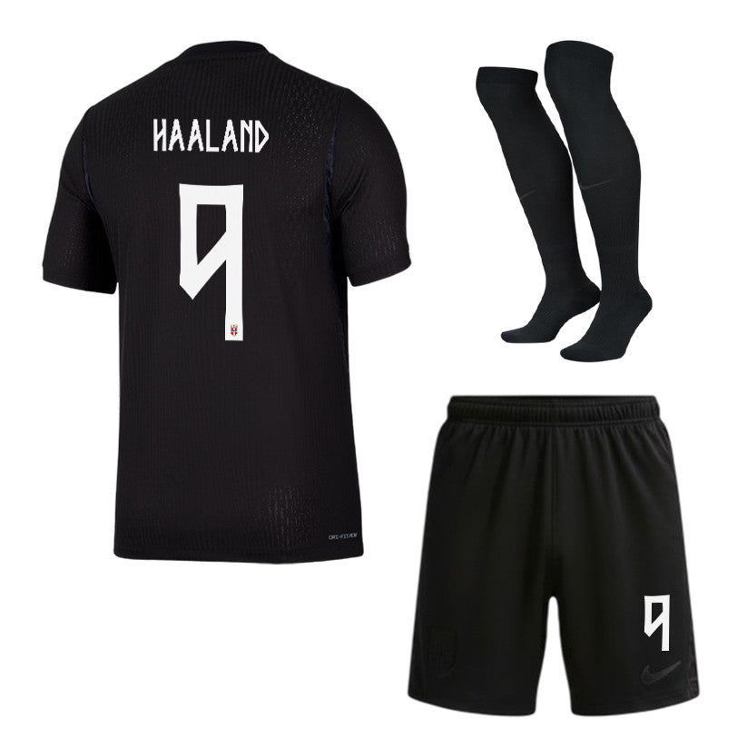 Erling Haaland 9 Norway 2026 Away Men Kit Set – Black