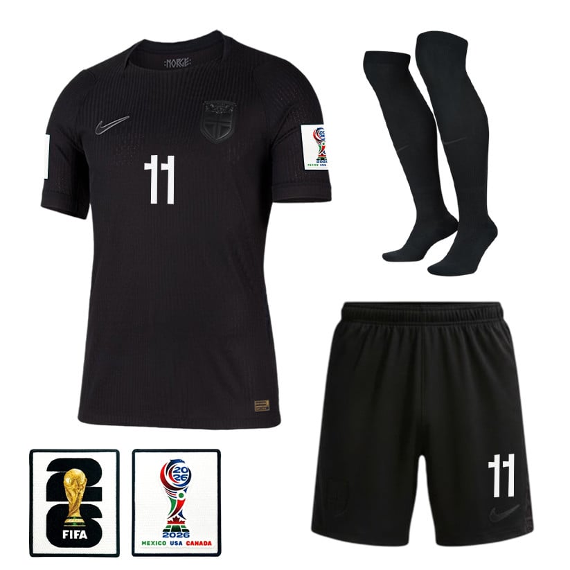 Joergen Strand Larsen 11 Norway 2026 Away Men Kit Set – Black