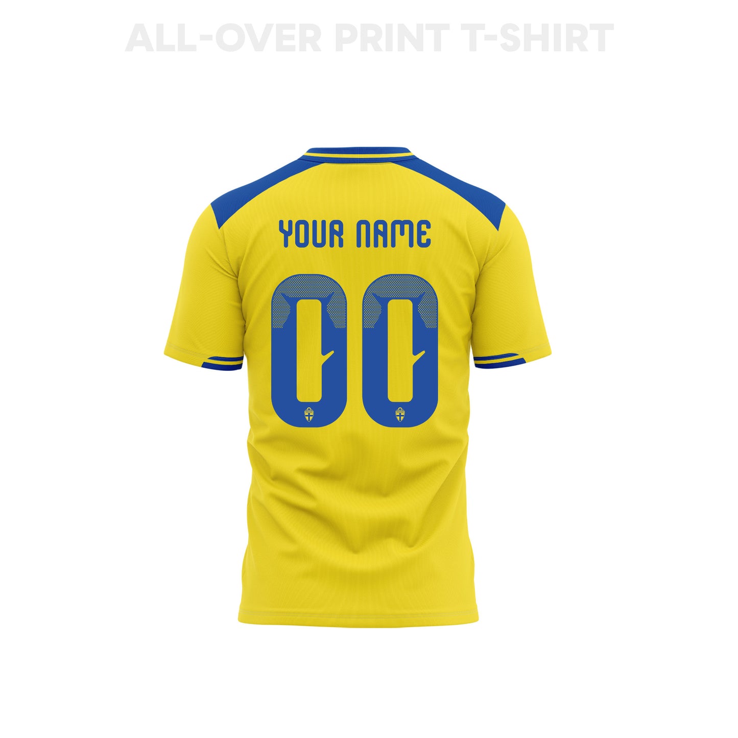 Sweden 2026 Youth Home 3D T-shirt Fully Printed – Personalized – Yellow