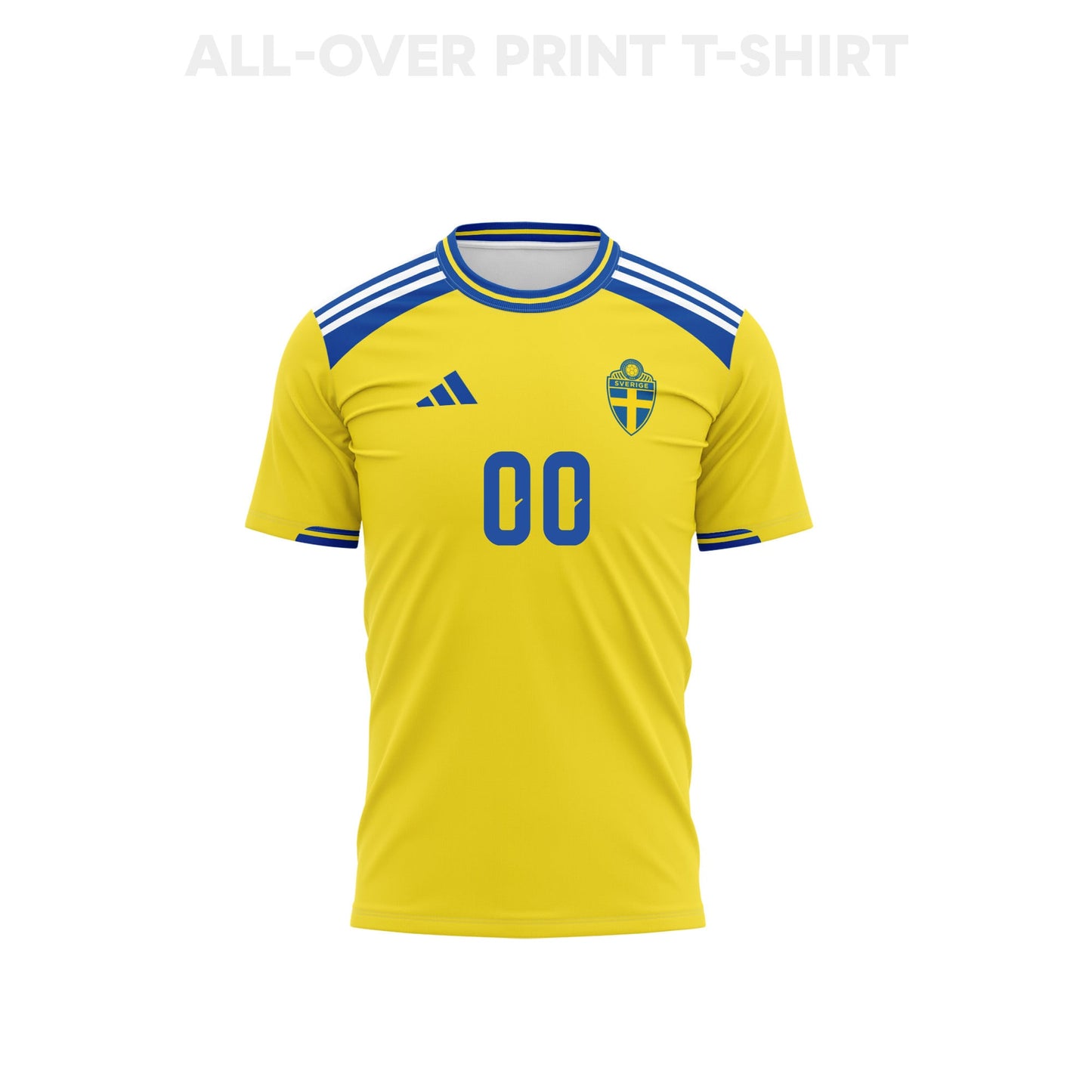 Sweden 2026 Youth Home 3D T-shirt Fully Printed – Personalized – Yellow