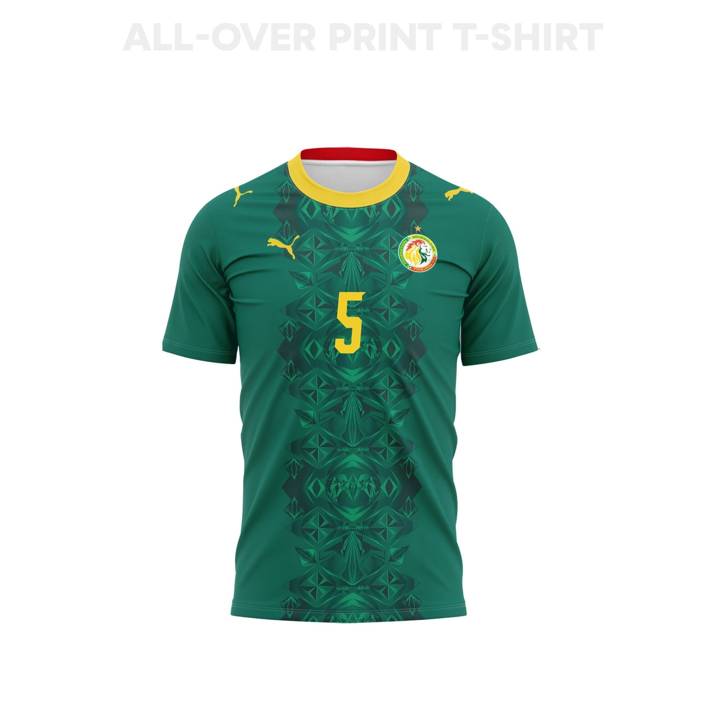 Idrissa Gueye 5 Senegal 2026 Away 3D T-Shirt Fully Printed – Unisex, Green
