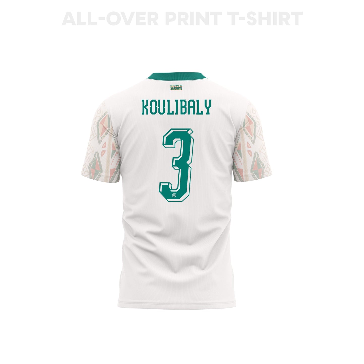 Kalidou Koulibaly 3 Senegal 2026 Home 3D T-Shirt Fully Printed – Unisex, White