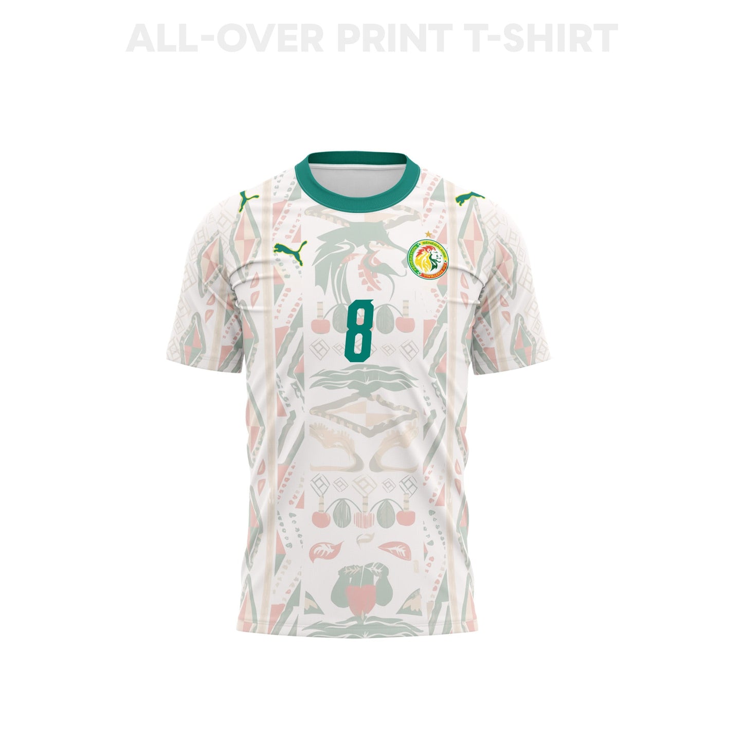Lamine Camara 8 Youth Senegal 2026 Home 3D T-shirt Fully Printed – White