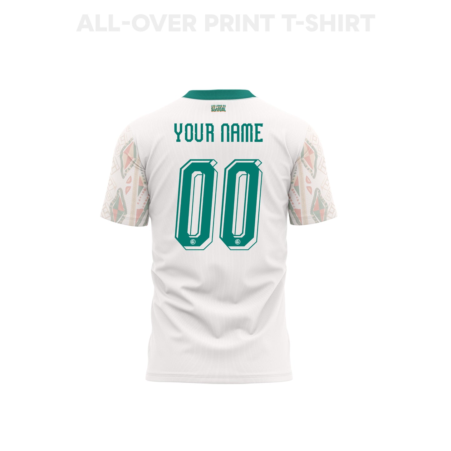 Senegal 2026 Youth Home 3D T-shirt Fully Printed – Personalized – White