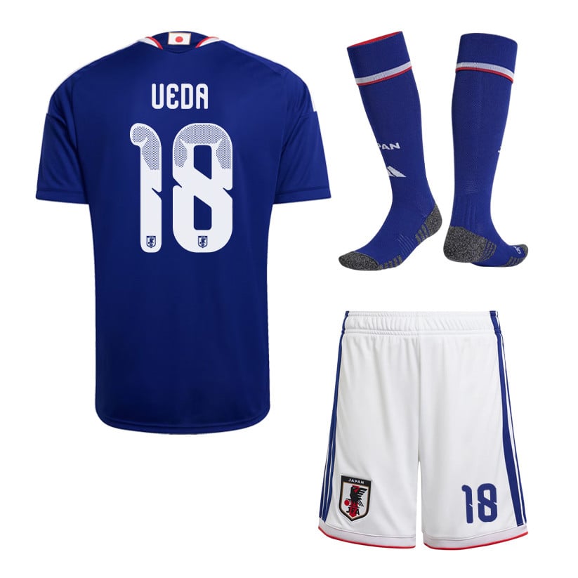 Ayase Ueda 18 Japan 2026 Home Men Kit Set – Blue/White