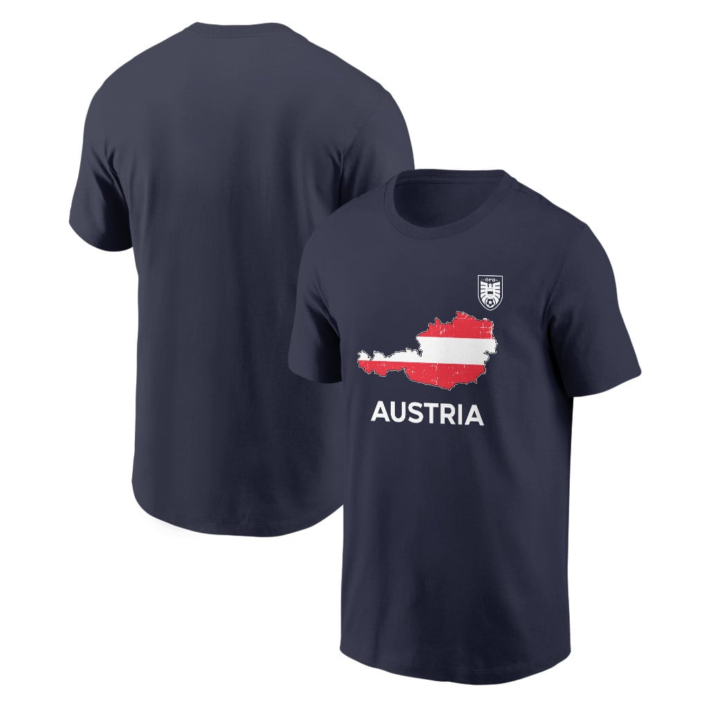 Austria Soccer Pride World Cup 2026 T-shirt - Distressed Map Graphic