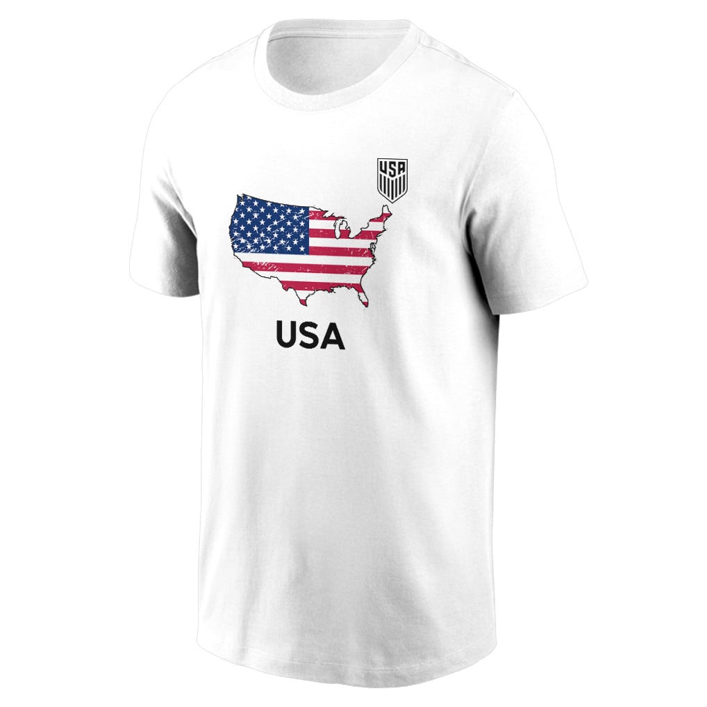 USA Soccer Pride World Cup 2026 T-shirt - Distressed Map Graphic