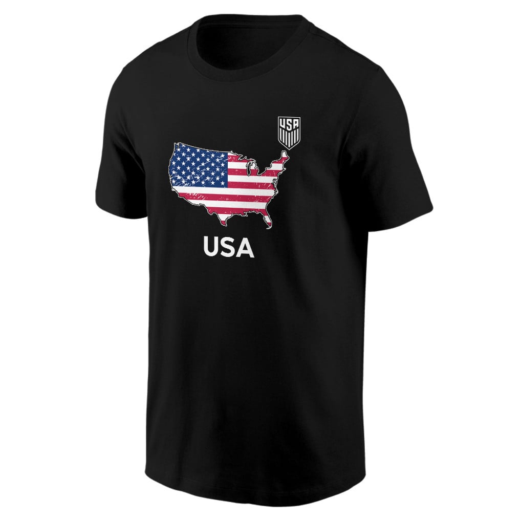 USA Soccer Pride World Cup 2026 T-shirt - Distressed Map Graphic