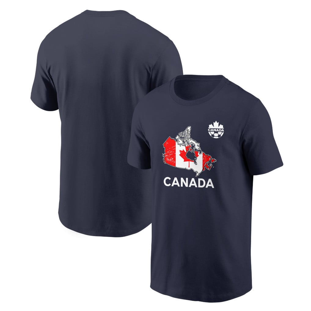 Canada Soccer Pride World Cup 2026 T-shirt - Distressed Map Graphic