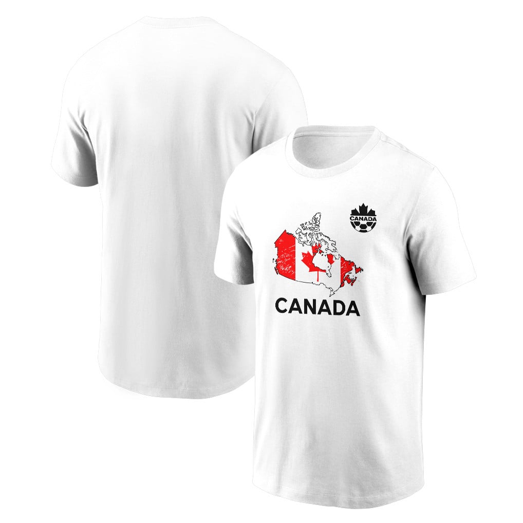 Canada Soccer Pride World Cup 2026 T-shirt - Distressed Map Graphic
