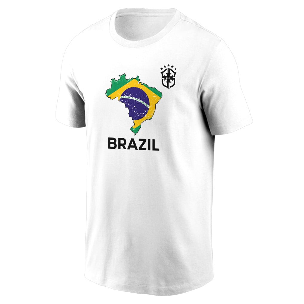 Brazil Soccer Pride World Cup 2026 T-shirt - Distressed Map Graphic