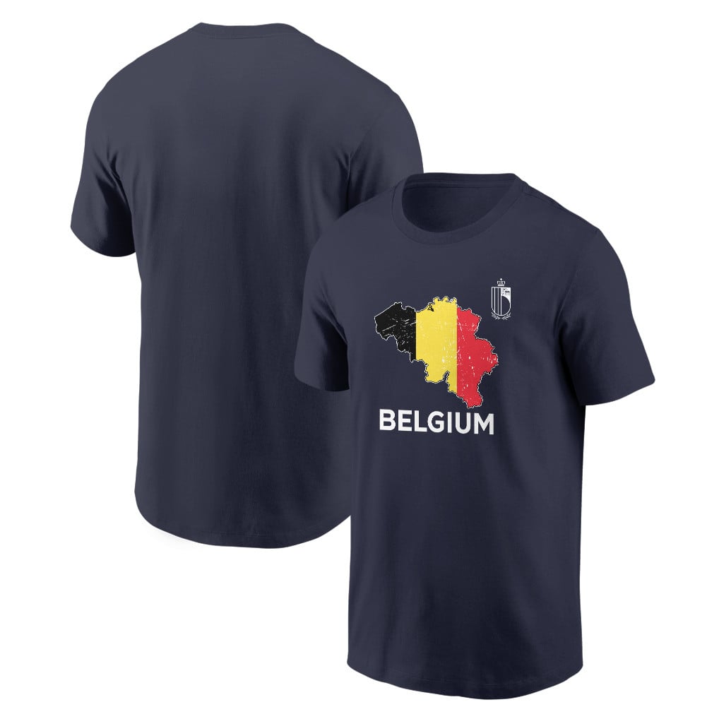 Belgium Soccer Pride World Cup 2026 T-shirt - Distressed Map Graphic