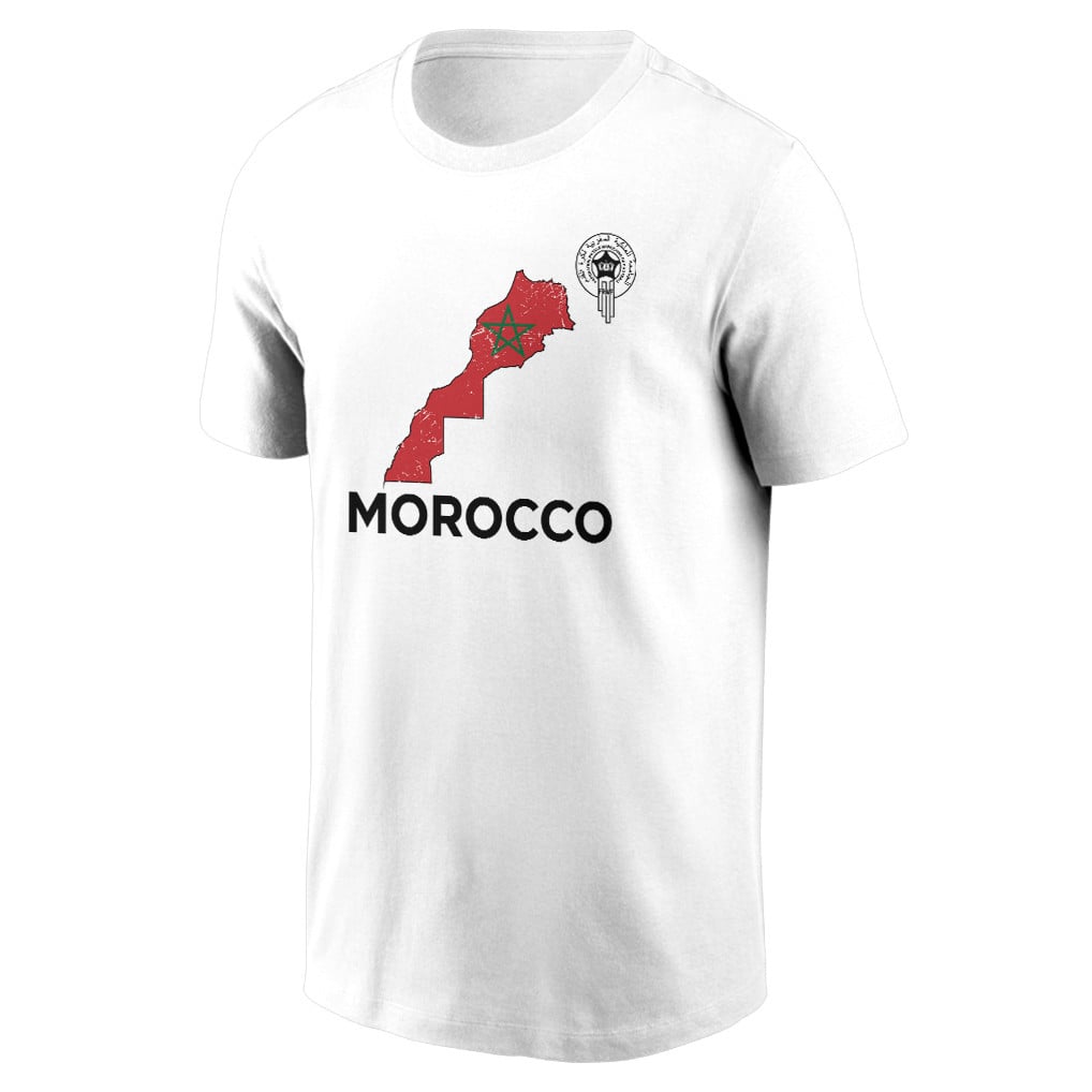 Morocco Soccer Pride World Cup 2026 T-shirt - Distressed Map Graphic